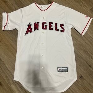 Majestic Kids White and Red Angels Jersey